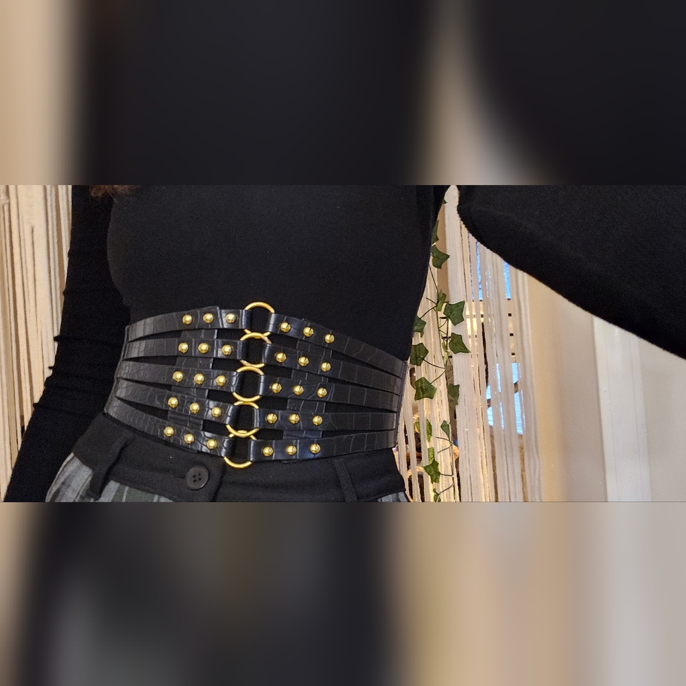 Gold Studded Waist Belt